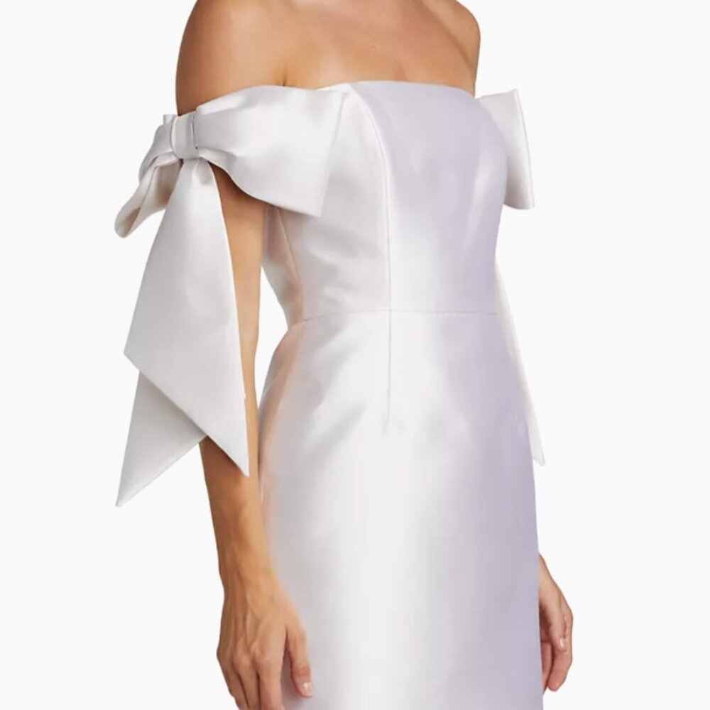 Alexia María Isabella Silk-Wool Blend White Minidress Size 2